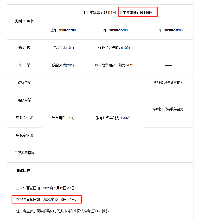 廣東教師資格證報(bào)考時間